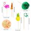 OMIGA 70 Stücke Cocktail Dekoration Drink Dekoration Spieße 3D Flamingo Ananas Papier Palme Geeignet für Partys Geburtstagsbars Getränke Usw (Mehrfarbig)