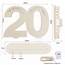 Seutgjie Geschenk 20. Geburtstag Frau Mann 2006-2026, 20 Geburtstag Deko Porzellanhochzeit Holz Schild Gästebuch, Geldgeschenke Geburtstag 20 Geburtstagskarte mit LED Lichterkette Geschenkpapier