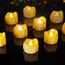 Homemory 24 Stück Flammenlose LED-Teelicht kerzen mit Timer, Set von batteriebetriebenen flackernden Teelichtern, Weihnachtsdekoration, (Warmweiß,Wach