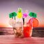 OMIGA 70 Stücke Cocktail Dekoration Drink Dekoration Spieße 3D Flamingo Ananas Papier Palme Geeignet für Partys Geburtstagsbars Getränke Usw (Mehrfarbig)
