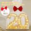 Seutgjie Geschenk 20. Geburtstag Frau Mann 2006-2026, 20 Geburtstag Deko Porzellanhochzeit Holz Schild Gästebuch, Geldgeschenke Geburtstag 20 Geburtstagskarte mit LED Lichterkette Geschenkpapier