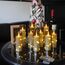 Da by Blinkende LED-Kerze mit eingebauter Sternlichterkette, Acryl-LED-Stumpenkerze mit 11-Tasten-Fernbedienung und Timer, elektrische Kerze, grau, 12-zählige Kerze (D5.5×H14/16/18/20cm)