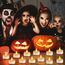 cimetech 12 Led Teelichter mit Timer Fernbedienung Flammenlose Led Kerzen Halloween Deko Teelichter für Zuhause, Zimmer, Tisch, Herbstdeko, Weihnachtsdeko