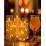 Da by LED Kerzen mit Eingelassener Lichterkette，Batteriebetriebene Kerzen mit Fernbedienung und 24 Stunde Timer，Flackernde Led Kerzen Für Weihnachtsdekoration Heimdekoration(Golden, 5er-Set)