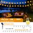 Lichterkette Außen Solar Wetterfest, 100 LED 3M+15M 8 Modi IP65 Warmweiß Outdoor Solarlichterkette Aussen Wetterfeste Lampions Kristallkugel für Balkon Deko Terrassen Garten Weihnachten Party Zuhause