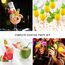OMIGA 150 Stück Cocktail Deko Schirmchen Feuerwerk Palmen Ananas Flamingo Cocktail Picks Strohfarben Mischen EIS Spieße Deko für Cocktail Sommer Party Drink Dekoratione (Gemischte Farben)
