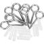 HATANSE 20 Stück Ösenschraube Edelstahl M5 x 65mm Heavy Duty Schraubösen, Große Ringschrauben Ösenhaken Schraubhaken für Blumenampel Kronleuchter DIY Kork Handwerk Hängende Holzrahmen Silber