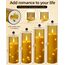 Da by LED Kerzen mit Eingelassener Lichterkette，Batteriebetriebene Kerzen mit Fernbedienung und 24 Stunde Timer，Flackernde Led Kerzen Für Weihnachtsdekoration Heimdekoration(Golden, 5er-Set)