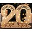Giftota - 2025 Originelle 20 Geburtstag Geschenk Frauen & Männer - 20 Porzellanhochzeit - Geldgeschenke 20 mit LED Lichterkette Ständer - Holz-Schild Gästebuch - 20 Geburtstag Deko -Hochzeitsgeschenke