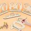 Seutgjie 100 Geburtstag Deko Frau Mann 1926-2026, Geldgeschenke Geburtstag 100 Jahre mit LED Lichterkette Geschenkpapier, Karte 100. Geburtstag Jubiläum Geschenk Holz Schild Gästebuch