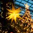 SALCAR 60cm Weihnachtsstern Beleuchtet Außen, 3D Leuchtstern Fenster Innen zum Aufhängen, LED Stern Weihnachtsdekoration Outdoor, Gelb