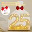 Seutgjie Originelle Geschenk 25 Geburtstag Frau Mann 2001-2026, 25 Jubiläum Silberhochzeit Deko, Holzschild 25 Geburtstag Deko, Geldgeschenke Geburtstag 25 mit LED Lichterkette Geschenkpapier