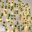 Gcstnn Efeu Lichterkette 10M 100 LED, Efeu Girlande Lichterkette Batterie mit Timing IP65 Wasserdicht, für Hängend Pflanzen, Zimmer, Wand, Weihnachtsdekoration.