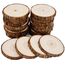 Holzscheiben 20 Stücke 7-8cm Baumscheiben mit Rinde Holz Log Scheiben Unvollendete Holzkreise ohne Loch für DIY Holz-Scheiben Hochzeit Mittelstücke Weihnachten Dekoration Kreise Basteln