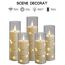 Da by LED Kerzen mit Eingelassener Lichterkette，Batteriebetriebene Kerzen mit Fernbedienung und 24 Stunde Timer，Flackernde Led Kerzen Für Weihnachtsdekoration Heimdekoration(weiß, 5er-Set)