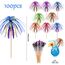 OMIGA Cocktail Deko Cocktailspieße 100 Stück Cocktail Picks Feuerwerk Sticks Eislametta Cocktailspieße für Party Dekorationen Zahnstocher Palme Geburtstagsbars Supplies Mehrfarbig