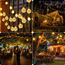 Lichterkette Außen Solar Wetterfest, 100 LED 3M+15M 8 Modi IP65 Warmweiß Outdoor Solarlichterkette Aussen Wetterfeste Lampions Kristallkugel für Balkon Deko Terrassen Garten Weihnachten Party Zuhause
