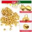 Kleine Glocken zum Basteln, 100 Stück Jingle Bells, 12 mm Glöckchen Gold, Mini-Glöckchen Weihnachtsschmuck für Schmuckherstellung Weihnachten Dekoration DIY (Gold)