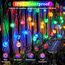 Lichterkette Außen Solar Wetterfest, 30 LED 3M + 5,1M 8 Modi IP65 Bunt Outdoor Solarlichterkette Aussen Wetterfest Solar Lampions für Balkon Terrassen Garten Bäume Weihnachten Partys Dekorationen