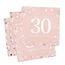 Servietten 30. geburtstag, 30 Stück Rosa Geburtstags Servietten, Happy Birthday 30 Servietten, 3-Lagig Milestone 30 Tischdekoration Papierservietten für Frau Geburtstag Feiern Party Jubiläum