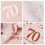 Servietten 70. geburtstag, 30 Stück Rosa Geburtstags Servietten, Happy Birthday 70 Servietten, 3-Lagig Milestone 70 Tischdekoration Papierservietten für Frau Geburtstag Feiern Party Jubiläum