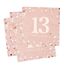 Servietten 13. geburtstag, 30 Stück Rosa Geburtstags Servietten, Happy Birthday 13 Servietten, 3-Lagig Milestone 13 Tischdekoration Papierservietten für mädchen Geburtstag Feiern Party Jubiläum