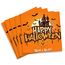 Halloween Servietten - 40 Stück Orange Kürbis Tischdeko für Party, Karneval und Happy Halloween Deko (33×33cm)
