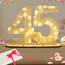 Seutgjie Originelle Geschenk 45 Geburtstag Mann Frau 1981-2026, 45 Hochzeitstag Holz Schild Gästebuch, Geldgeschenke Geburtstag 45 mit LED Lichterkette Geschenkpapier, 45 Geburtstag Deko