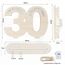 Seutgjie Originelle Geschenk 30 Geburtstag Frauen Männer 1996-2026, 30 Geburtstag Deko Tischdeko Perlenhochzeit, Geldgeschenke Geburtstag 30 mit LED Lichterkette Geschenkpapier Holz Schild Gästebuch