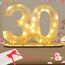 Seutgjie Originelle Geschenk 30 Geburtstag Frauen Männer 1996-2026, 30 Geburtstag Deko Tischdeko Perlenhochzeit, Geldgeschenke Geburtstag 30 mit LED Lichterkette Geschenkpapier Holz Schild Gästebuch