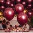 AULE Luftballons Weinrote Dunkelrot Metallic: 50 Stück 12 Zoll Luftballon Burgunder Helium Ballons Bordeaux Latex Geburtstagsdeko für Geburtstag Party Hochzeit Valentinstag Graduation Deko