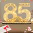 Seutgjie Geschenk 85 Geburtstag Frau Mann 1941-2026, 85 Geburtstag Deko Tischdeko, Geldgeschenke Geburtstag 85 mit LED Lichterkette Geschenkpapier Holz Schild Gästebuch