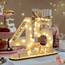 Seutgjie Originelle Geschenk 45 Geburtstag Mann Frau 1981-2026, 45 Hochzeitstag Holz Schild Gästebuch, Geldgeschenke Geburtstag 45 mit LED Lichterkette Geschenkpapier, 45 Geburtstag Deko