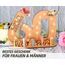 Giftota - 2025 Originelle 60 Geburtstag Geschenk Frauen & Männer - 60 Diamantene Hochzeit - Geldgeschenke Geburtstag 60 mit LED Lichterkette Ständer - Holz-Schild Gästebuch - 60 Geburtstag Deko