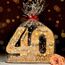 YUNLI Holz-Schild Gästebuch, 40 Geburtstag Frauen & Männer, Geburtstag Jubiläum mit LED Lichterkette und Cellophantüten, 2026 Holzschild Gästebuch Geburtstag, Geburtstagszahlen 40 Jahre Tischdeko