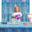 Blau Party Tischdecke Glitzer - Foil Geburtstag Tischdecken Wasserabweisend Einweg Deko für Meerjungfrau Unterwasserwelt Frozen Sti Dog Blue Hunde Gefrorene Toys Einschulung Schulkind Party