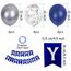 Luftballons Geburtstag Dekoration Set, Marineblau und Silber Geburtstagsdeko Happy Birthday deko Banner Party Deko Geburtstag Set mit Marineblau und Silber Luftballons Konfetti Ballons（Marineblau）