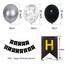 Luftballons Geburtstag Dekoration Set, Schwarz Silber Geburtstagsdeko Happy Birthday deko Banner Party Deko Geburtstag Set mit Schwarz Silber Happy Birthday Luftballons Konfetti Ballons（BK+SR）