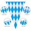 AhfuLife Oktoberfest Wimpelkette Bayerische Deko, 4 Stück 20 x 28cm - 12m Bayerisch Wiesn Blau/Weiß Dreieck Banner, Oktoberfest Girlande Wimpel für Oktoberfest Party Hausgarten Bar Bierzelte Bierfest