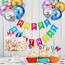 Luftballons Geburtstag Dekoration Set, Farbe Geburtstagsdeko Happy Birthday deko Banner Party Deko Geburtstag Set mit Farbe Happy Birthday Luftballons
