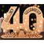 Giftota - 2026 Originelle 40 Geburtstag Geschenk Frauen & Männer - 40 Rubinhochzeit - Geldgeschenke 40 mit LED Lichterkette Ständer - Holz-Schild Gästebuch - 40 Geburtstag Deko - Hochzeitsgeschenke
