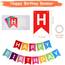 Luftballons Geburtstag Dekoration Set, Farbe Geburtstagsdeko Happy Birthday deko Banner Party Deko Geburtstag Set mit Farbe Happy Birthday Luftballons