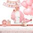 Party Tischdecke Rosegold 2 Stück - Frau Geburtstag Tischdecken Plastik Einweg Wasserabweisend Dekorations für JGA Junggesellenabschied Verlobung Hochzeit Silvester New Year Party Deko