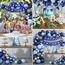 Luftballons Geburtstag Dekoration Set, Marineblau und Silber Geburtstagsdeko Happy Birthday deko Banner Party Deko Geburtstag Set mit Marineblau und Silber Luftballons Konfetti Ballons（Marineblau）