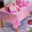 Party Tischdecke Rosa Glitzer - Mädchen Geburtstag Foil Tischdecken Wasserabweisend Einweg Deko für Dollhouse Einhorn Prinzessin Kpop Hello Wutz Kindergeburtstag Babyparty Valentinstag Party