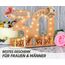 Giftota - 2026 Originelle 30 Geburtstag Geschenk Frauen & Männer - 30 Perlenhochzeit - Geldgeschenke 30 mit LED Lichterkette Ständer - Holz-Schild Gästebuch - 30 Geburtstag Deko - Hochzeitsgeschenke