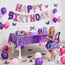 Party Tischdecke Lila Glitzer 2 Stück - Geburtstag Tischdecken Foil Plastik Wasserabweisend Einweg Party Deko für Kpop Monster Vampire Schmetterling Einschulung Schulkind Deko
