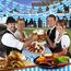AhfuLife Oktoberfest Wimpelkette Bayerische Deko, 2 Stück 14 x 21cm - 10m Bayerisch Wiesn Blau/Weiß Dreieck Banner, Oktoberfest Girlande Wimpel für Oktoberfest Party Hausgarten Bar Bierzelte Bierfest