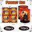 20 Stück Servietten Halloween + 12 Windlicht + 500 Konfetti Streudeko Tischdeko, Horror Halloween Deko Kinder Geburtstag Party Set Geschenk, Halloweendeko Innen, Mit Gruselig Kürbis Spinnennetz Muster