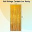 KERNOWO Lametta Vorhang Gold Glitzer,2 Stück Party Luftschlangen Party Hintergrund Folien Luftschlangen Dekoration für Geburtstagsdeko Neujahr Hollywood Hochzeit 90er Abschluss Graduation Party Deko